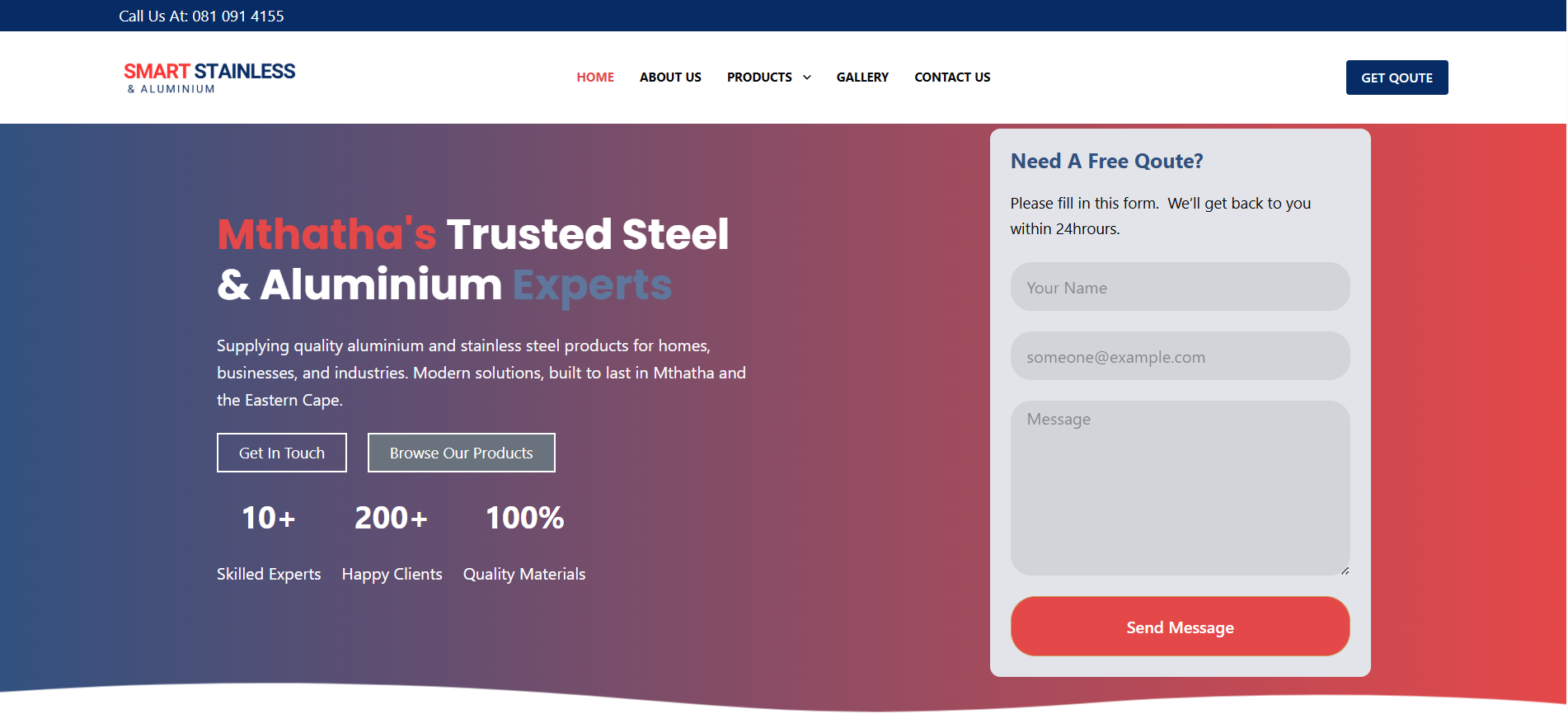 Smart Aluminium Website